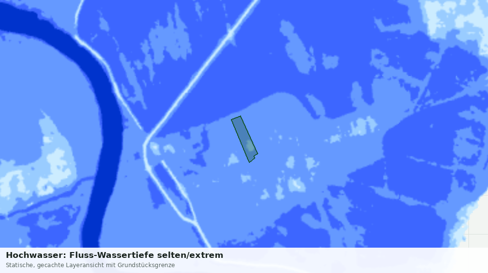 Statische Kartenansicht: Hochwasser: Fluss-Wassertiefe selten/extrem