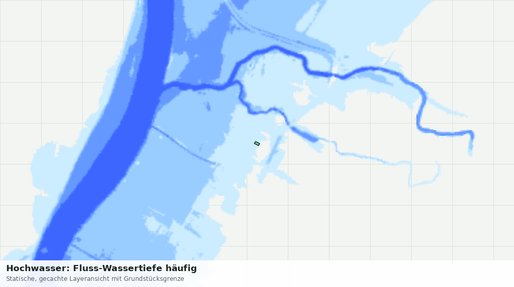 Statische Kartenansicht: Hochwasser: Fluss-Wassertiefe häufig