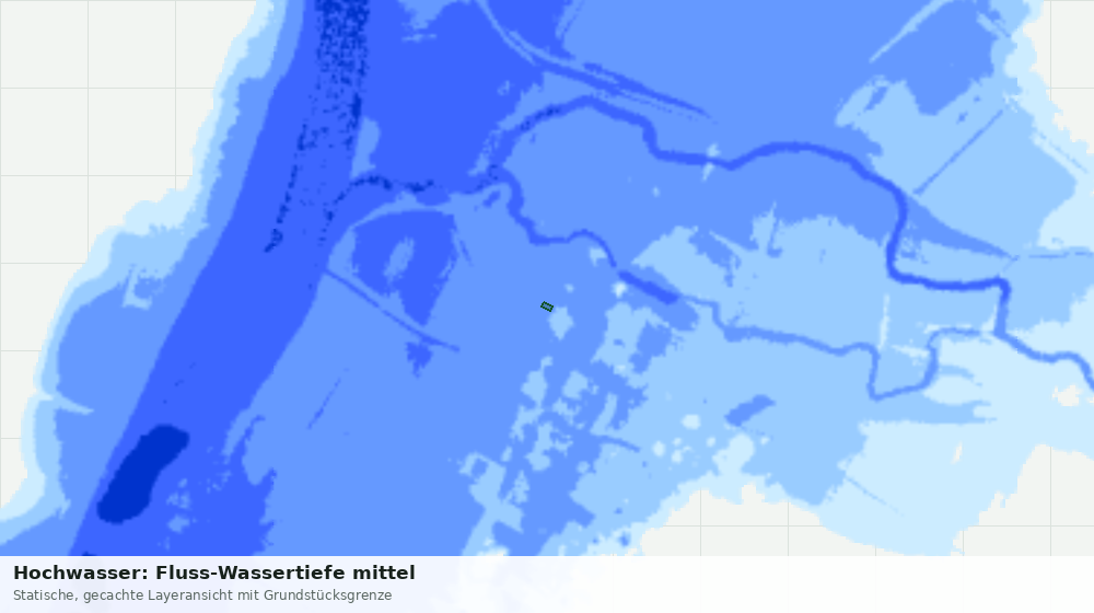 Statische Kartenansicht: Hochwasser: Fluss-Wassertiefe mittel