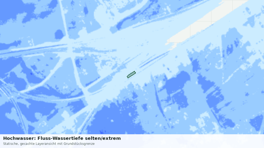 Statische Kartenansicht: Hochwasser: Fluss-Wassertiefe selten/extrem