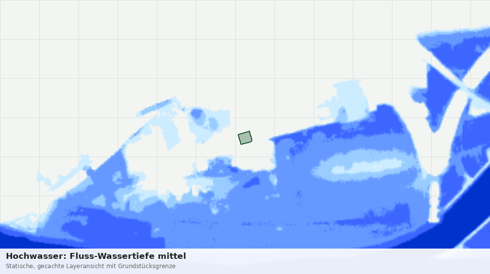 Statische Kartenansicht: Hochwasser: Fluss-Wassertiefe mittel