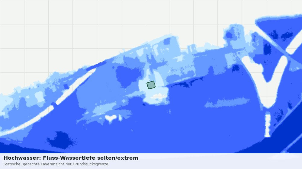 Statische Kartenansicht: Hochwasser: Fluss-Wassertiefe selten/extrem
