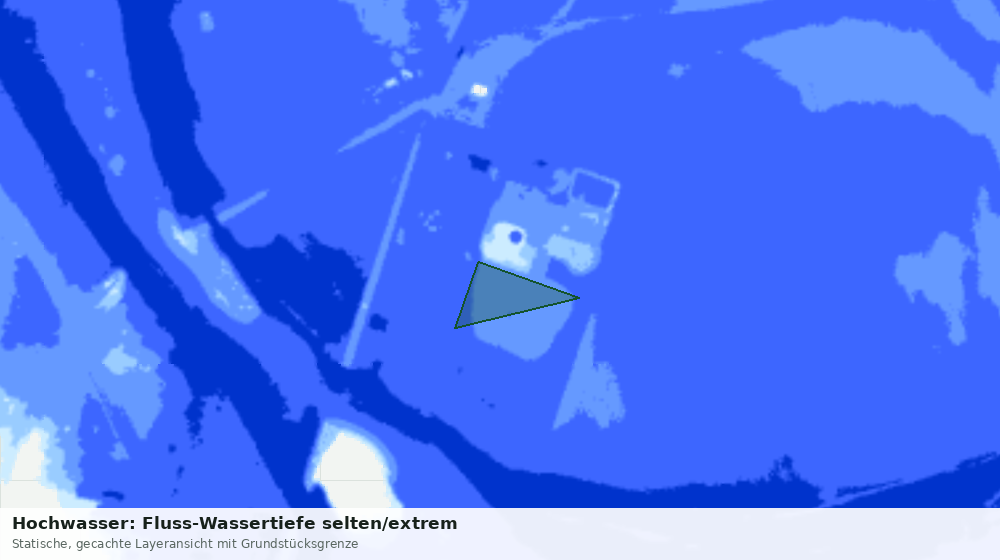 Statische Kartenansicht: Hochwasser: Fluss-Wassertiefe selten/extrem