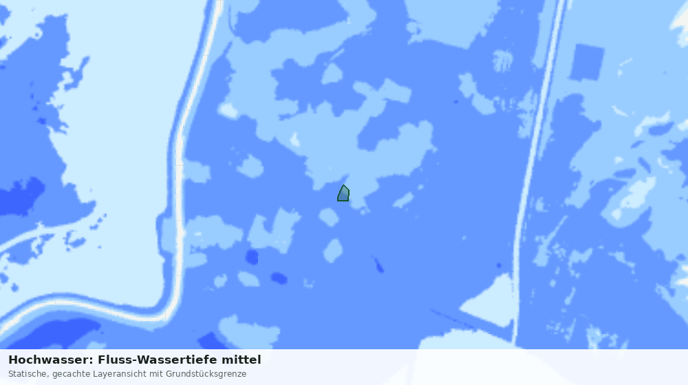 Statische Kartenansicht: Hochwasser: Fluss-Wassertiefe mittel