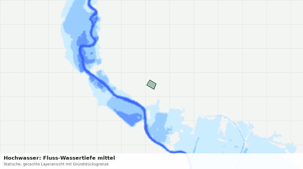Statische Kartenansicht: Hochwasser: Fluss-Wassertiefe mittel