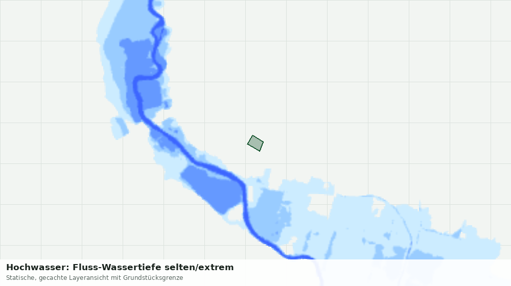 Statische Kartenansicht: Hochwasser: Fluss-Wassertiefe selten/extrem