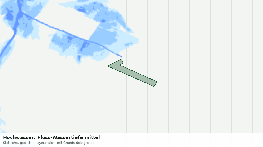 Statische Kartenansicht: Hochwasser: Fluss-Wassertiefe mittel