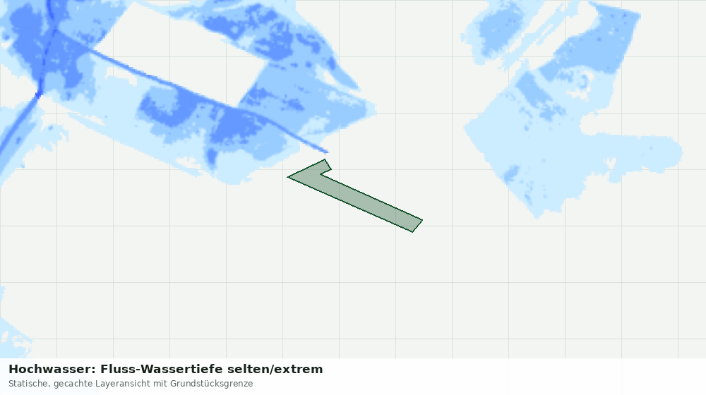 Statische Kartenansicht: Hochwasser: Fluss-Wassertiefe selten/extrem