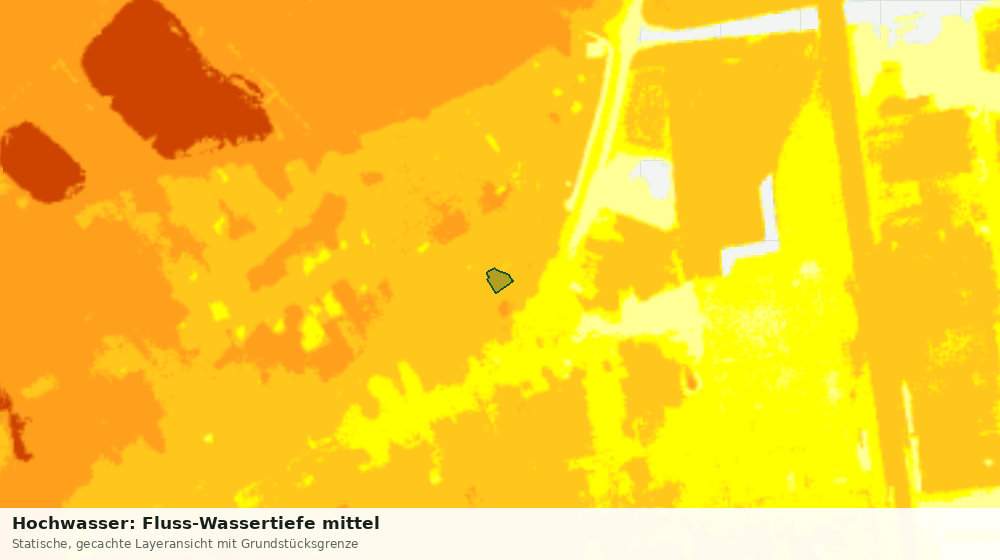 Statische Kartenansicht: Hochwasser: Fluss-Wassertiefe mittel