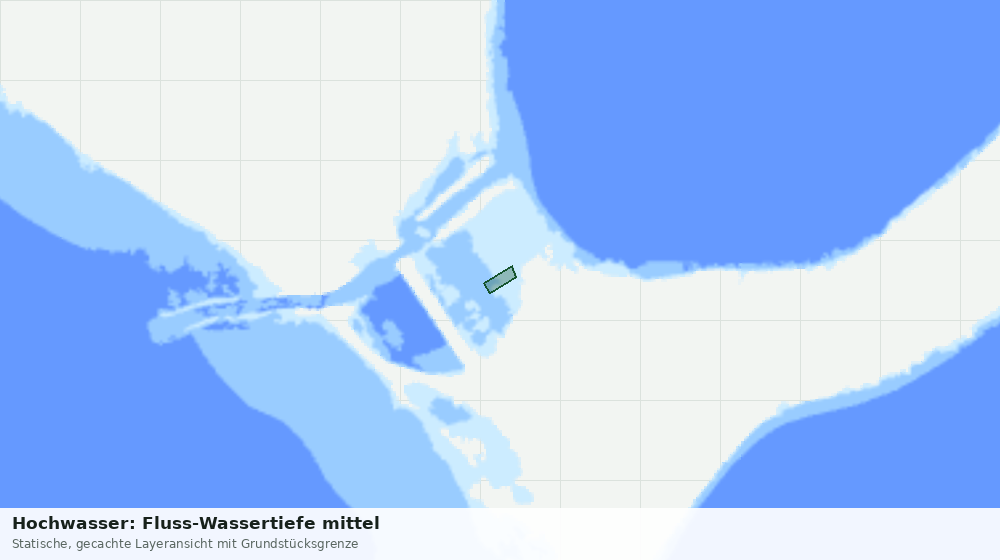 Statische Kartenansicht: Hochwasser: Fluss-Wassertiefe mittel
