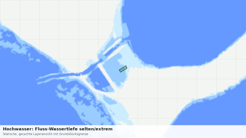Statische Kartenansicht: Hochwasser: Fluss-Wassertiefe selten/extrem