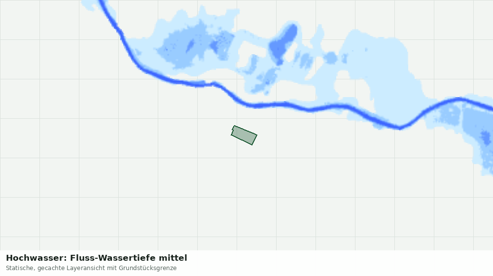 Statische Kartenansicht: Hochwasser: Fluss-Wassertiefe mittel