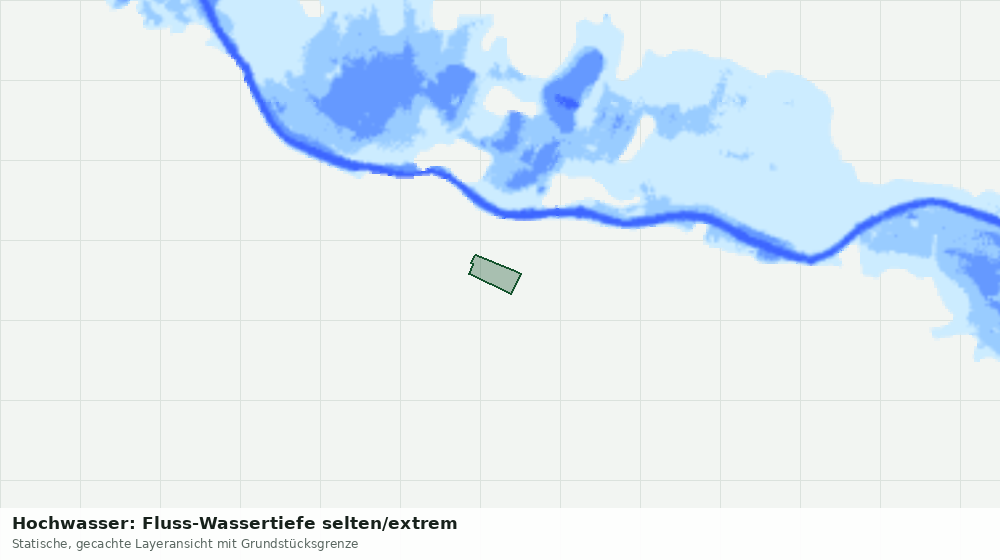 Statische Kartenansicht: Hochwasser: Fluss-Wassertiefe selten/extrem