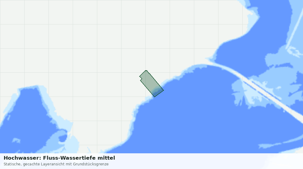 Statische Kartenansicht: Hochwasser: Fluss-Wassertiefe mittel