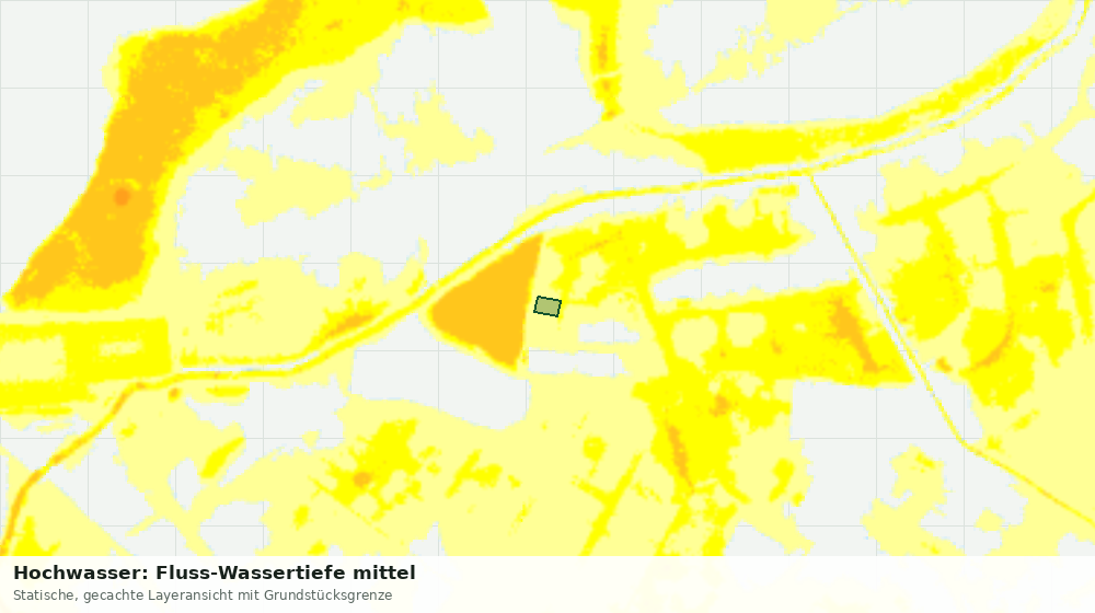 Statische Kartenansicht: Hochwasser: Fluss-Wassertiefe mittel