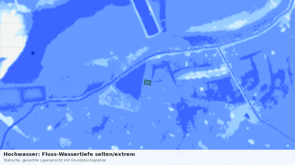 Statische Kartenansicht: Hochwasser: Fluss-Wassertiefe selten/extrem