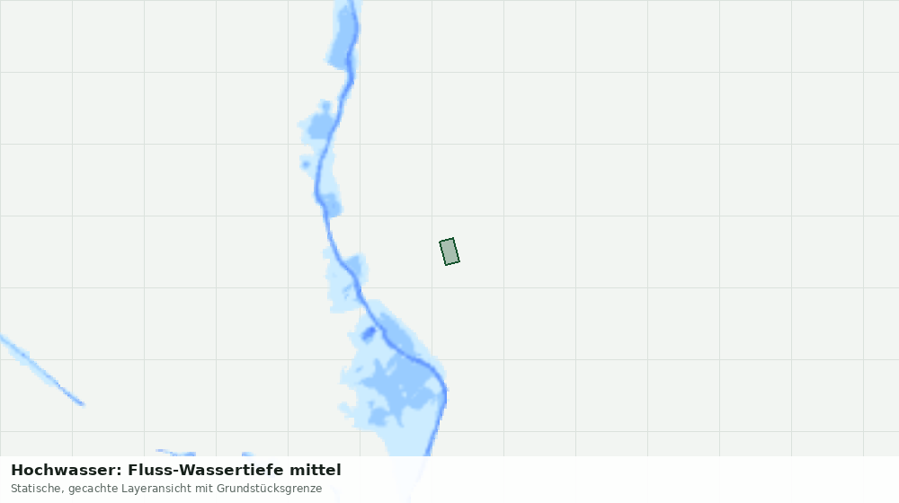 Statische Kartenansicht: Hochwasser: Fluss-Wassertiefe mittel
