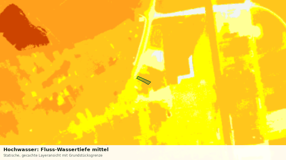 Statische Kartenansicht: Hochwasser: Fluss-Wassertiefe mittel
