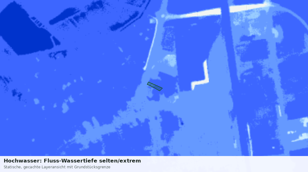 Statische Kartenansicht: Hochwasser: Fluss-Wassertiefe selten/extrem