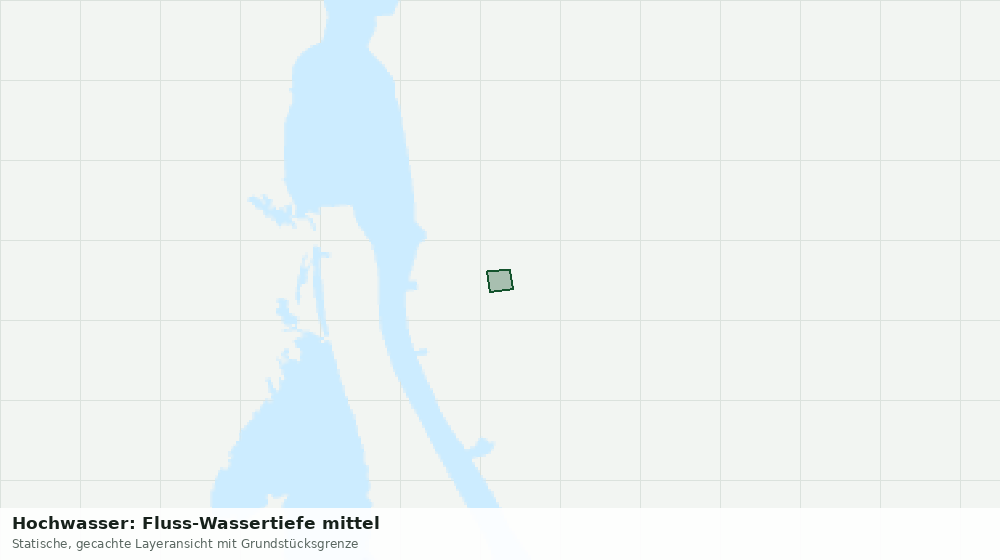 Statische Kartenansicht: Hochwasser: Fluss-Wassertiefe mittel