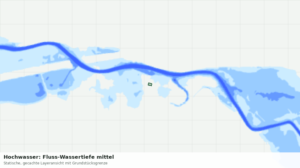 Statische Kartenansicht: Hochwasser: Fluss-Wassertiefe mittel