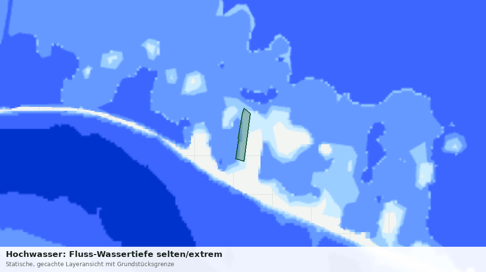 Statische Kartenansicht: Hochwasser: Fluss-Wassertiefe selten/extrem