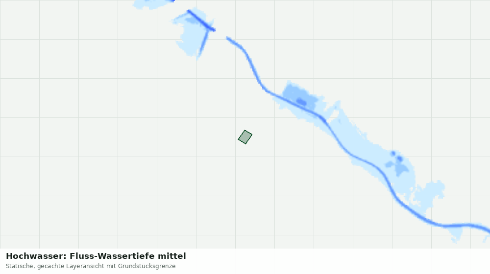 Statische Kartenansicht: Hochwasser: Fluss-Wassertiefe mittel