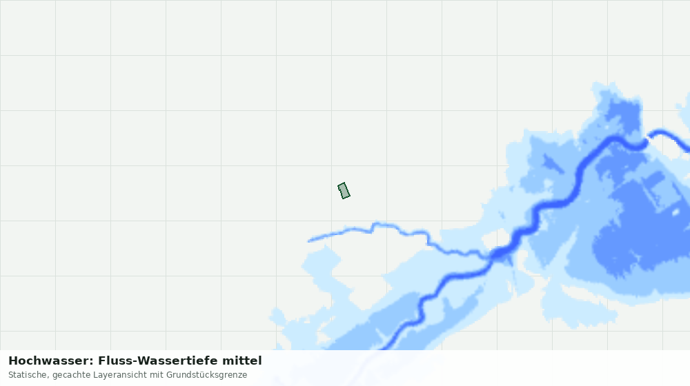Statische Kartenansicht: Hochwasser: Fluss-Wassertiefe mittel