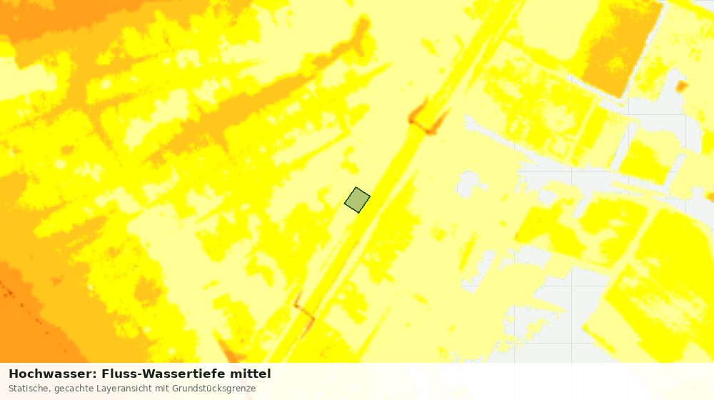 Statische Kartenansicht: Hochwasser: Fluss-Wassertiefe mittel