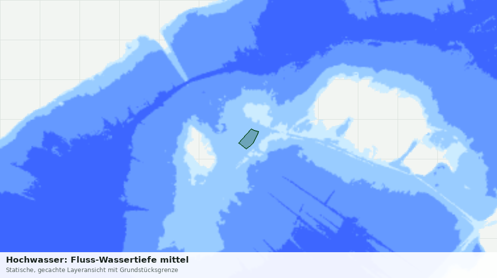 Statische Kartenansicht: Hochwasser: Fluss-Wassertiefe mittel