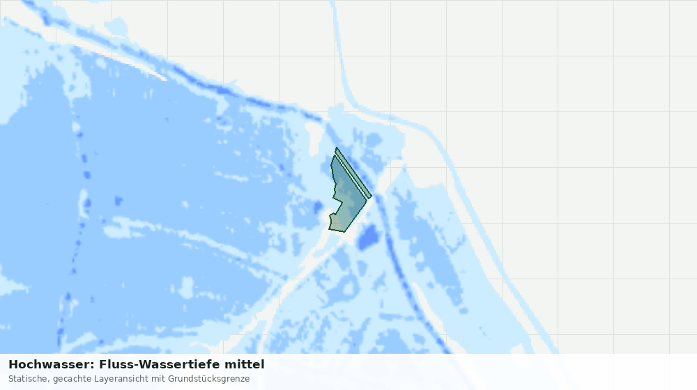 Statische Kartenansicht: Hochwasser: Fluss-Wassertiefe mittel