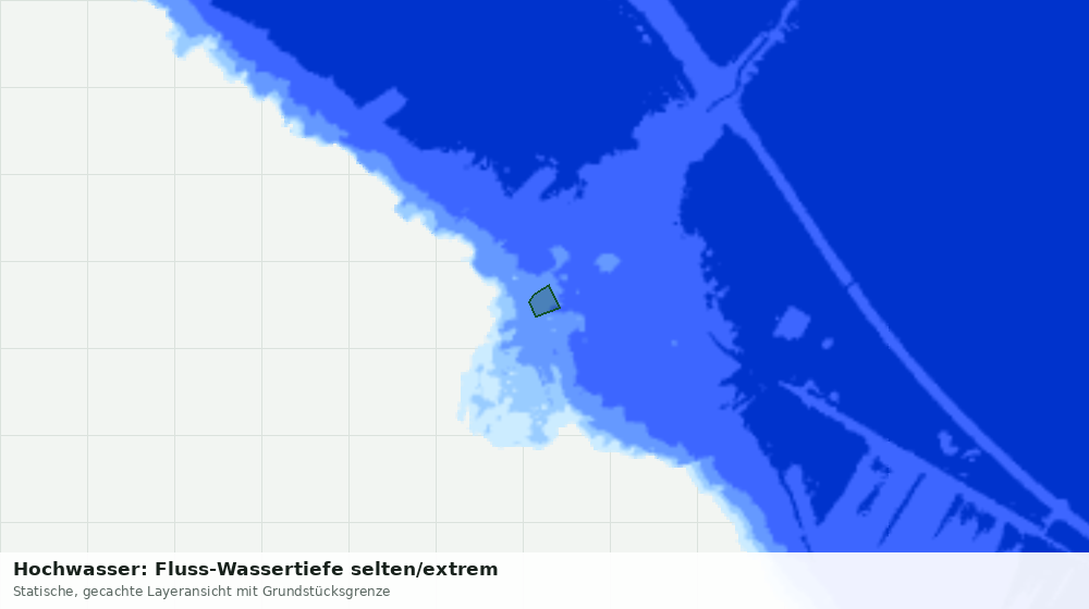 Statische Kartenansicht: Hochwasser: Fluss-Wassertiefe selten/extrem