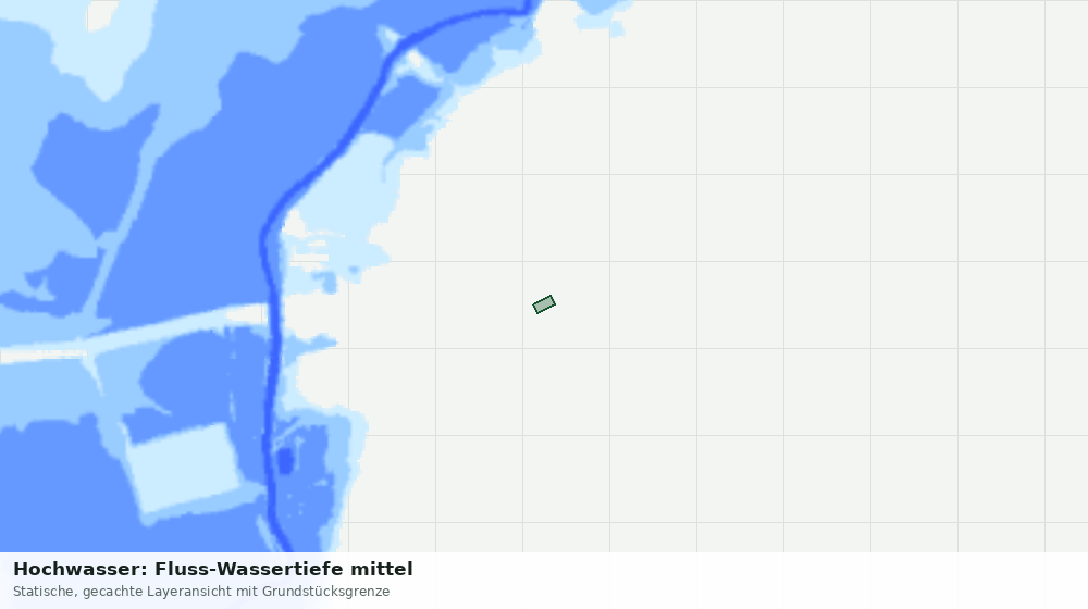 Statische Kartenansicht: Hochwasser: Fluss-Wassertiefe mittel