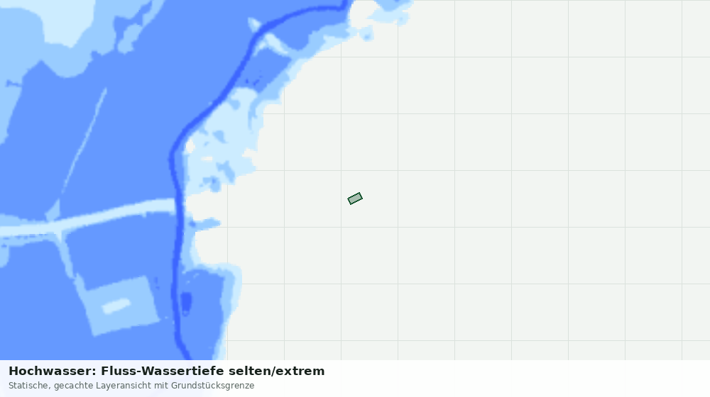 Statische Kartenansicht: Hochwasser: Fluss-Wassertiefe selten/extrem