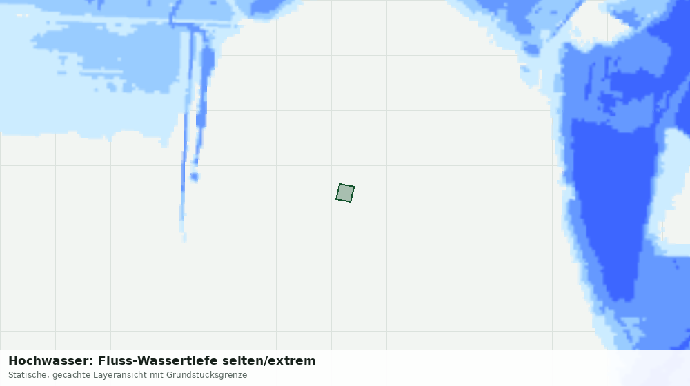 Statische Kartenansicht: Hochwasser: Fluss-Wassertiefe selten/extrem