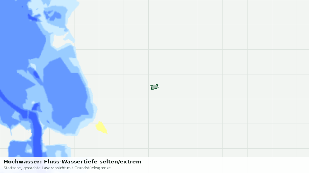 Statische Kartenansicht: Hochwasser: Fluss-Wassertiefe selten/extrem