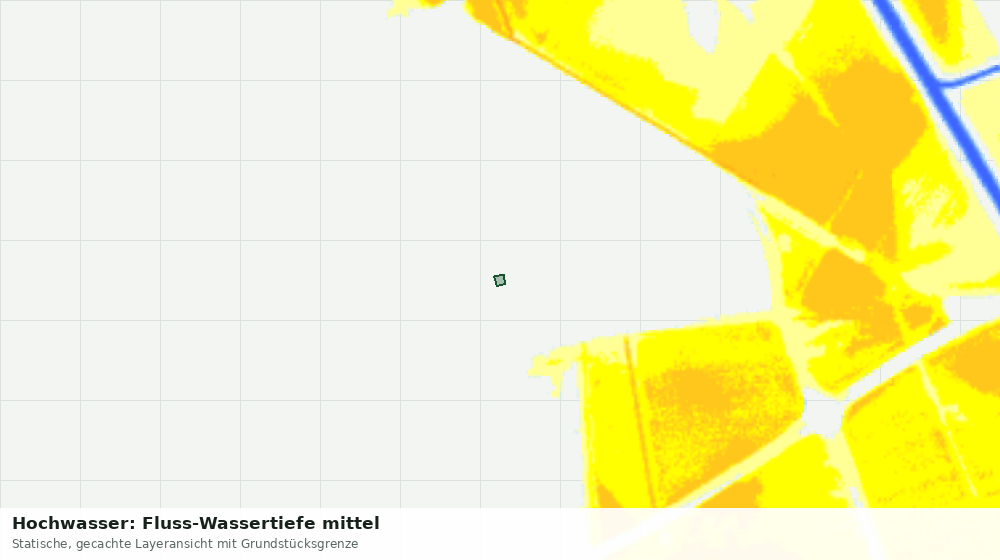 Statische Kartenansicht: Hochwasser: Fluss-Wassertiefe mittel