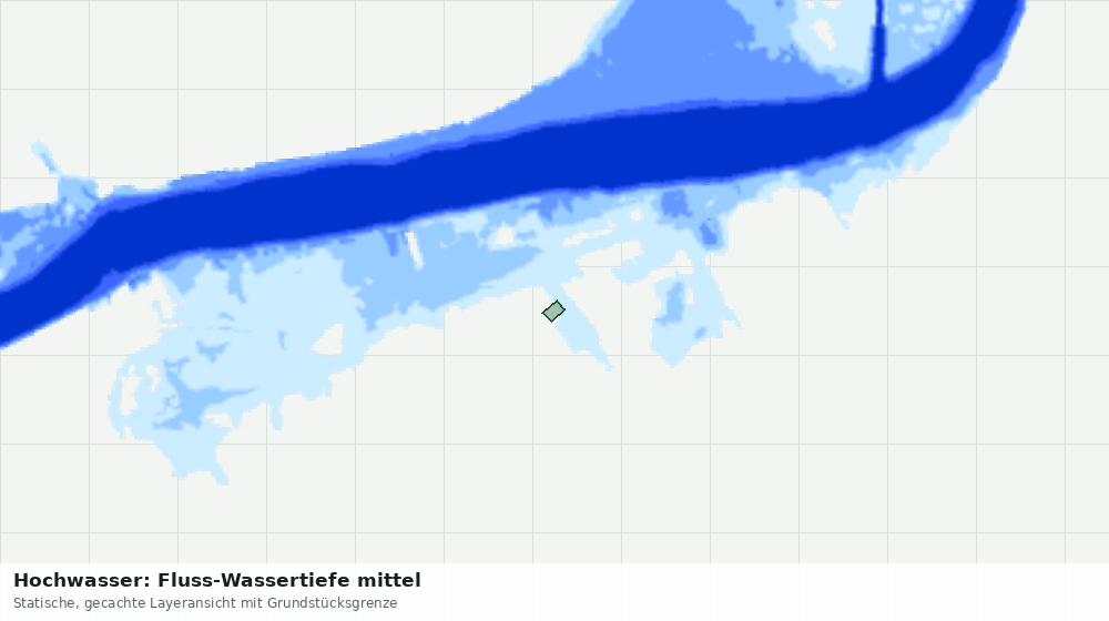 Statische Kartenansicht: Hochwasser: Fluss-Wassertiefe mittel