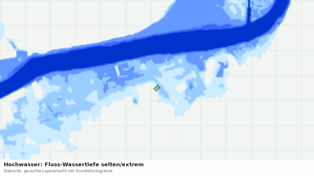 Statische Kartenansicht: Hochwasser: Fluss-Wassertiefe selten/extrem
