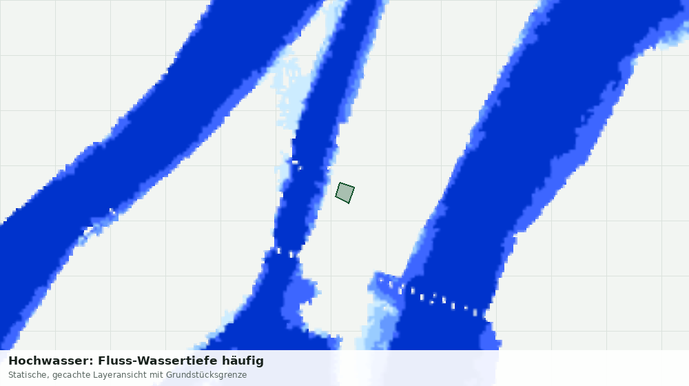 Statische Kartenansicht: Hochwasser: Fluss-Wassertiefe häufig