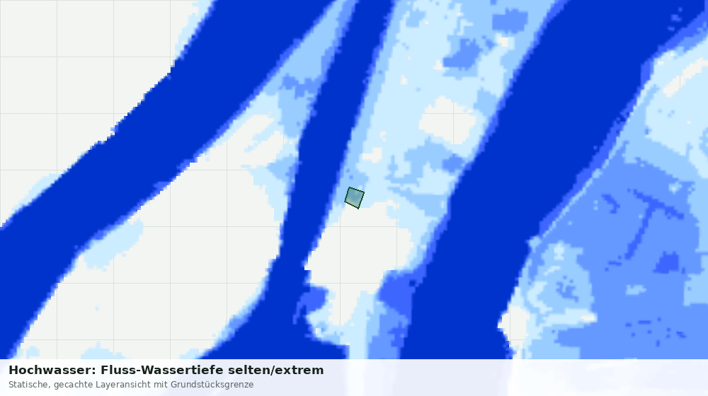 Statische Kartenansicht: Hochwasser: Fluss-Wassertiefe selten/extrem