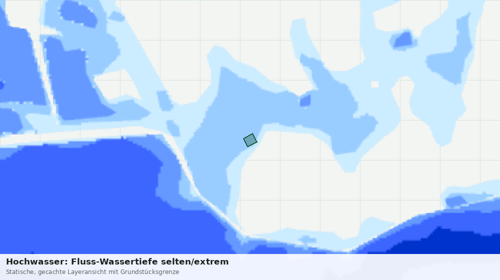 Statische Kartenansicht: Hochwasser: Fluss-Wassertiefe selten/extrem