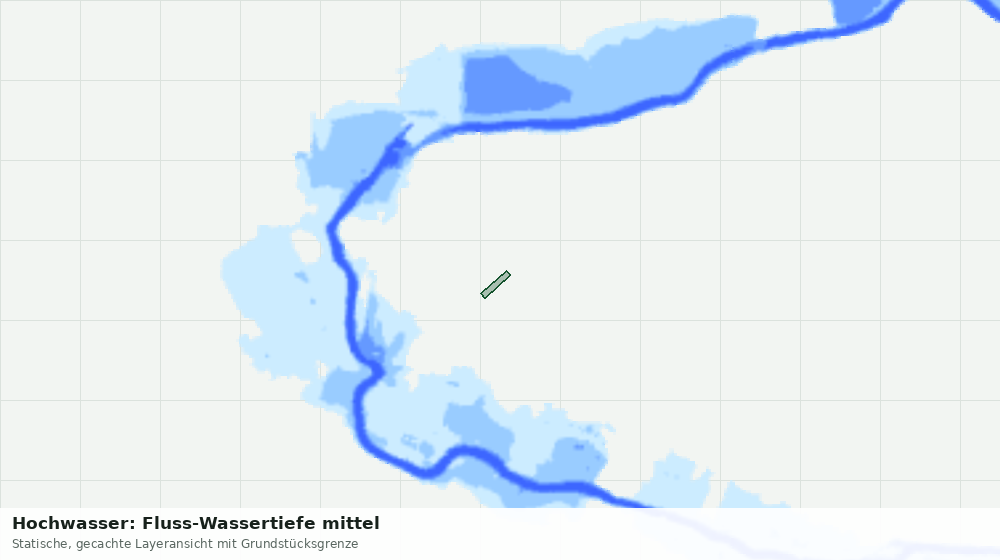 Statische Kartenansicht: Hochwasser: Fluss-Wassertiefe mittel