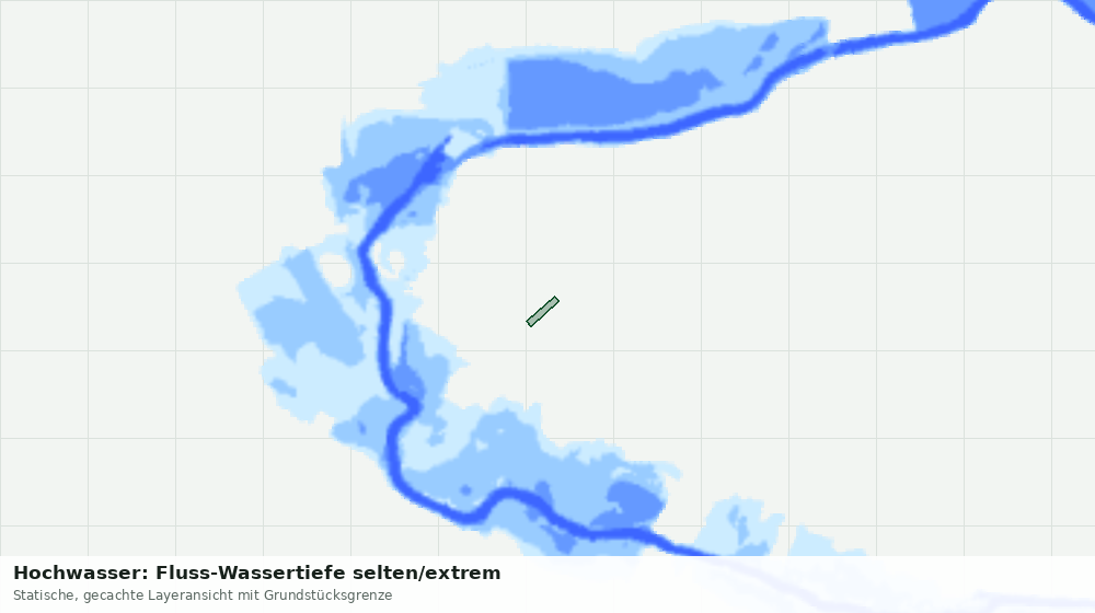 Statische Kartenansicht: Hochwasser: Fluss-Wassertiefe selten/extrem