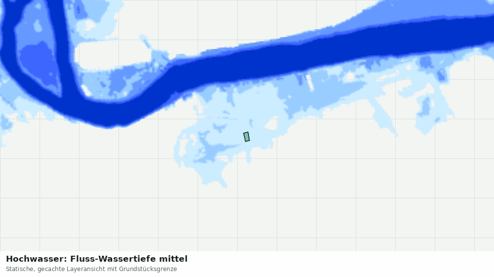 Statische Kartenansicht: Hochwasser: Fluss-Wassertiefe mittel
