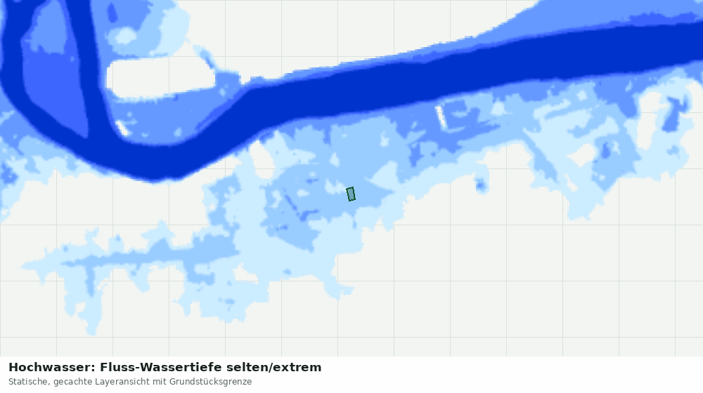 Statische Kartenansicht: Hochwasser: Fluss-Wassertiefe selten/extrem