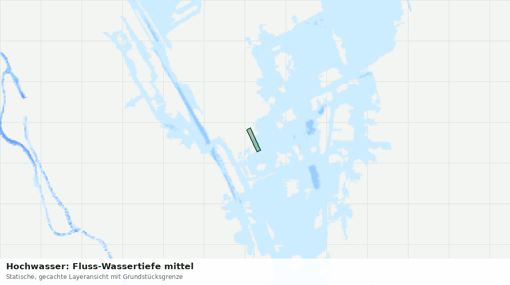 Statische Kartenansicht: Hochwasser: Fluss-Wassertiefe mittel
