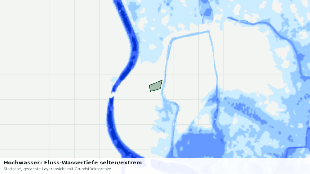 Statische Kartenansicht: Hochwasser: Fluss-Wassertiefe selten/extrem