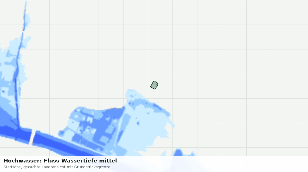 Statische Kartenansicht: Hochwasser: Fluss-Wassertiefe mittel