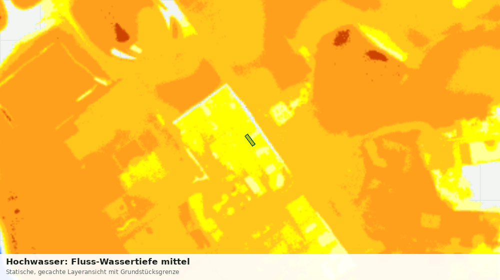 Statische Kartenansicht: Hochwasser: Fluss-Wassertiefe mittel